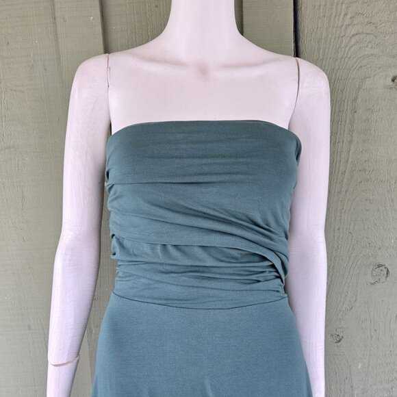 NWT ANN TAYLOR Green Stretch Jersey Strapless Dress XL - Picture 2 of 4
